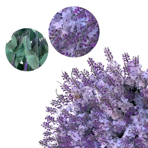 Kit 8 Lavanda Artificial Branca para Vasos, Centros de Mesa e Ambientes Elegantes