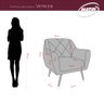 Poltrona Cadeira Decorativa Escritório Veneza Matrix Mostarda - 5