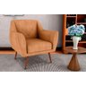 Poltrona Cadeira Decorativa Escritório Veneza Matrix Mostarda - 4