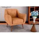Ver imagem 4 de Poltrona Cadeira Decorativa Escritório Veneza Matrix Mostarda
