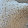 Almofada de Tricot Geométrico Offwhite Quadrada:Completa - 4