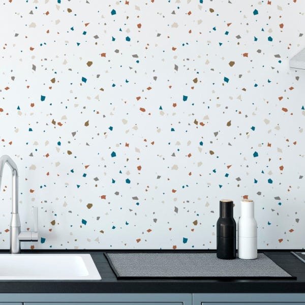 Papel De Parede Adesivo Terrazzo Granilite Sala Quarto 10m - 2