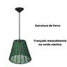 Luminária de Teto Corda Nautica Verde Área Gourmet - 5