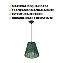 Ver imagem 2 de Luminária de Teto Corda Nautica Verde Área Gourmet