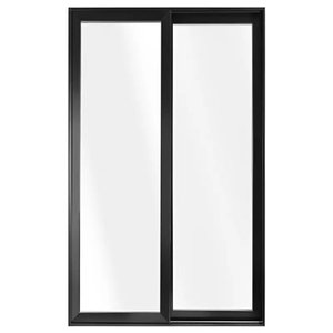 Porta de Sacada de Correr de Alumínio Preto 2 Folhas Móveis Cmc Classic - 2.10 (a) X 1.50 (l)