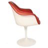 Cadeira Tulipa com Braço Branca Revestida Vermelho Vermelho - 2