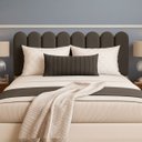 Ver imagem 1 de Cabeceira Nuvem Queen Size Facil Instalação 8 Placas 45x20cm:chumbo