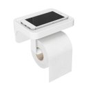 Ver imagem 4 de FLEX - PORTA PAPEL HIGIÊNICO COM SUPORTE/PRATELEIRA (COM VENTOSA)