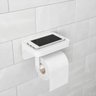 FLEX - PORTA PAPEL HIGIÊNICO COM SUPORTE/PRATELEIRA (COM VENTOSA) - 3