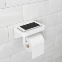 Ver imagem 3 de FLEX - PORTA PAPEL HIGIÊNICO COM SUPORTE/PRATELEIRA (COM VENTOSA)