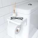 Ver imagem 1 de FLEX - PORTA PAPEL HIGIÊNICO COM SUPORTE/PRATELEIRA (COM VENTOSA)
