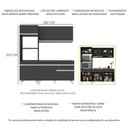 Ver imagem 5 de Armário De Cozinha Compacta 3 Peças Mp3694.898 Veneza Multimóveis Preto