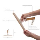 Ver imagem 4 de Rodo de Pia Oikos com Cabo de Bambu Dobrável Off-white