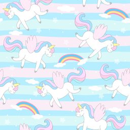 Papel de Parede Adesivo Unicórnio Arco Iris Quarto Sala 3m - 4