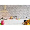 Ver imagem 3 de Papel Parede Lavável Pastilha Estilo Aço Cinza Cozinha 10m