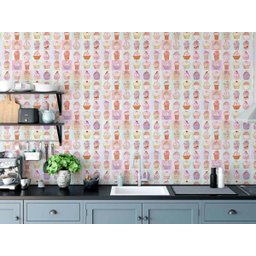 Papel Parede Adesivo Cupcake Doce Confeitaria Cozinha 10m - 3