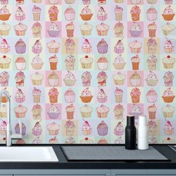 Papel Parede Adesivo Cupcake Doce Confeitaria Cozinha 10m - 2