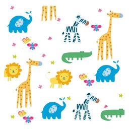 Papel de Parede Adesivo Animais Safari Quarto Infantil 5m - 4