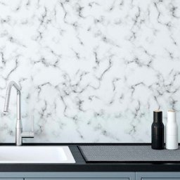 Papel de Parede Adesivo Mármore Branco Marble Carrara 3m - 3