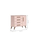 Ver imagem 6 de Kit Quarto de Bebe Retro Marbella Rosa com Colchao