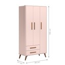 Ver imagem 5 de Kit Quarto de Bebe Retro Marbella Rosa com Colchao