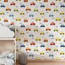 Papel de Parede Adesivo Carrinhos Quarto Infantil Beep 10m - 1