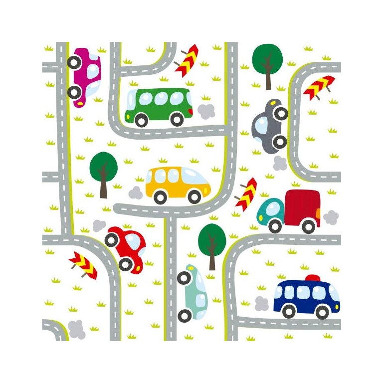 Papel De Parede Adesivo Carros Estrada Quarto Infantil 3m
