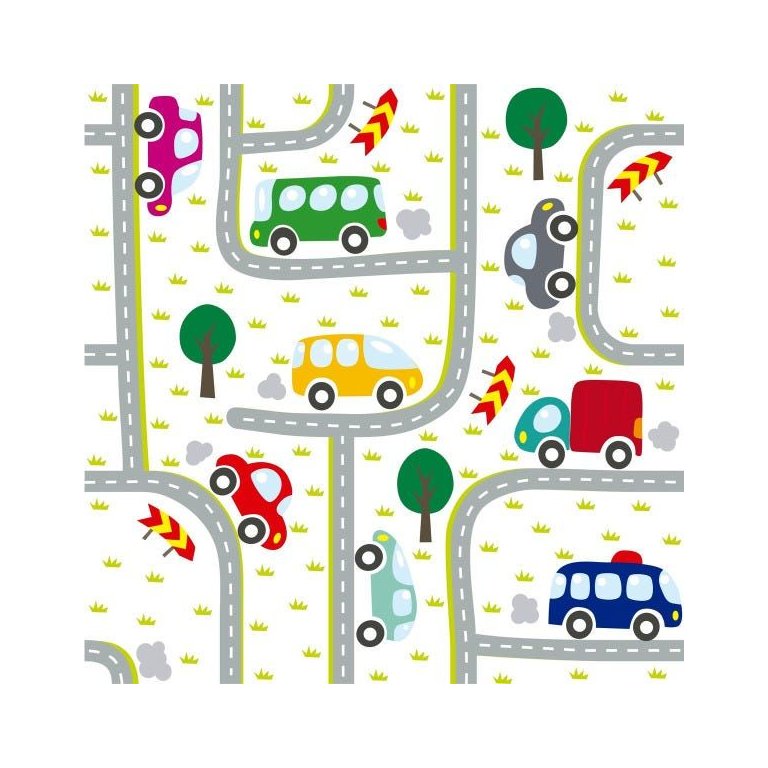 Papel de Parede Adesivo Carros Estrada Quarto Infantil 3m Papel de Parede Adesivo Carros Estrada Quarto Infantil 3m