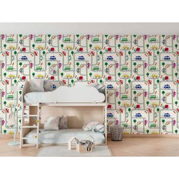 Papel De Parede Adesivo Carros Estrada Quarto Infantil 3m - 4