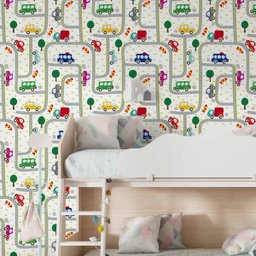 Papel De Parede Adesivo Carros Estrada Quarto Infantil 3m - 2