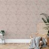 Papel de Parede Adesivo Zara Rosa Rosê Gold Quarto Sala 12m - 1