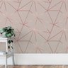Papel de Parede Adesivo Zara Rosa Rosê Gold Quarto Sala 12m - 2