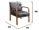 Ver imagem 3 de Kit 2 Poltronas Lara Cor:Veludo Cinza 220