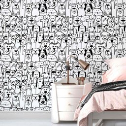 Papel de Parede Adesivo Dog Cachorro Pet Shop Lavável 3m - 2