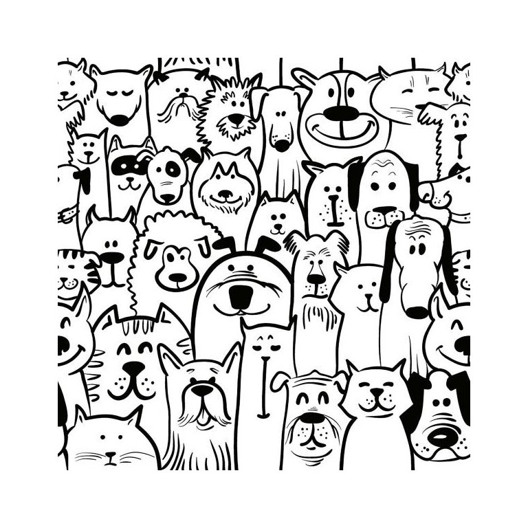 Papel De Parede Adesivo Dog Cachorro Pet Shop Lavável 3m