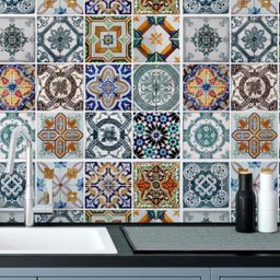 Papel Parede Adesivo Azulejo Portugues Cozinha Lavável 12m - 1