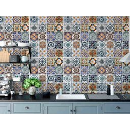 Papel Parede Adesivo Azulejo Portugues Cozinha Lavável 10m - 2