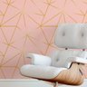 Papel Parede Adesivo Zara Salmão Rose Gold Sala Quarto 3m - 1