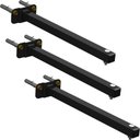 Ver imagem 1 de 03 Suportes Refletor Base Reta Braço 100 Cm 3 Cjts - Preto