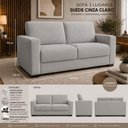 Ver mais imagens de Sofá Namoradeira 3 Lugares 200cm Cinza Suede Online Confort