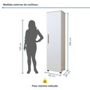 Ver imagem 6 de Armário Multiuso Jasmim 1 Porta - Kaiki Móveis Branco