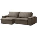 Ver imagem 2 de Sofá 3 Lugares Retrátil Reclinável para Sala 245cm Malfati F04 Veludo Marrom Claro - Lyam Decor