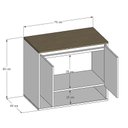 Ver imagem 3 de Gabinete de Banheiro Suspenso 70cm 2 Portas e Nicho Branco e Freijó