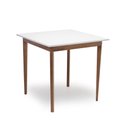 Ver imagem 1 de Mesa de Jantar 4 Lugares Quadrada 90x90 em MDF e Madeira Liz Branca