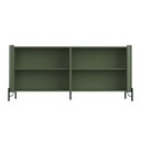 Ver imagem 4 de Aparador Buffet Bend Porta Sextavada 4 Portas MDF 180cm Musgo com Preto