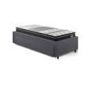 Ver imagem 4 de Cama Box Solteiro com Gaveta 88x188 cm Revestida em Suede Cinza com Colchão Gransleep Ecoflex