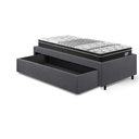 Ver imagem 5 de Cama Box Solteiro com Gaveta 88x188 cm Revestida em Suede Cinza com Colchão Gransleep Ecoflex