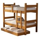 Ver imagem 1 de Beliche Solteiro Leticia com Cama Auxiliar Mili Mdf 199x95 Cm Nature Decmade