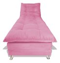 Ver imagem 3 de Sofa Cama Chaise Bicama Reclinavel Sala Lavinia Suede:Rosa/Suede