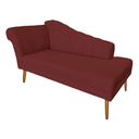 Ver imagem 5 de Recamier Divã Pés Palito para Sala Cecilia 1.60cm Suede Vermelho Bordo - Incasa Decor